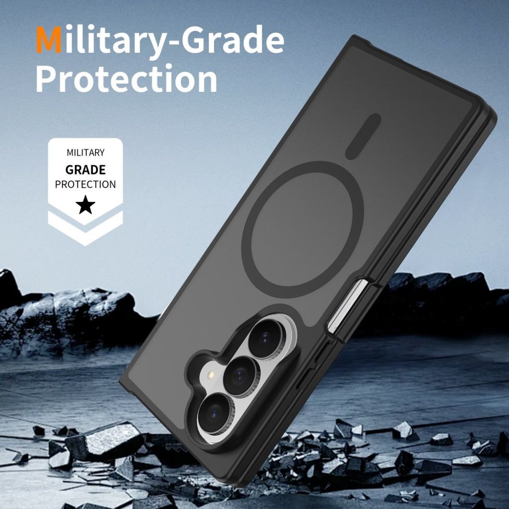 Samsung Galaxy Z Fold8 Ultra MagSafe cover med akrylbagside - Sort