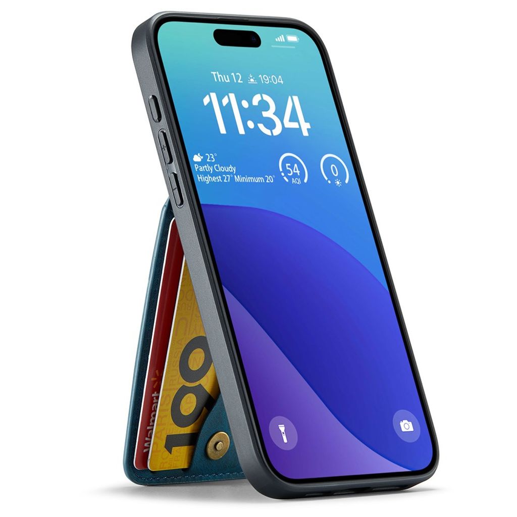 FIERRE SHANN iPhone 16 Case with Stand - Blue