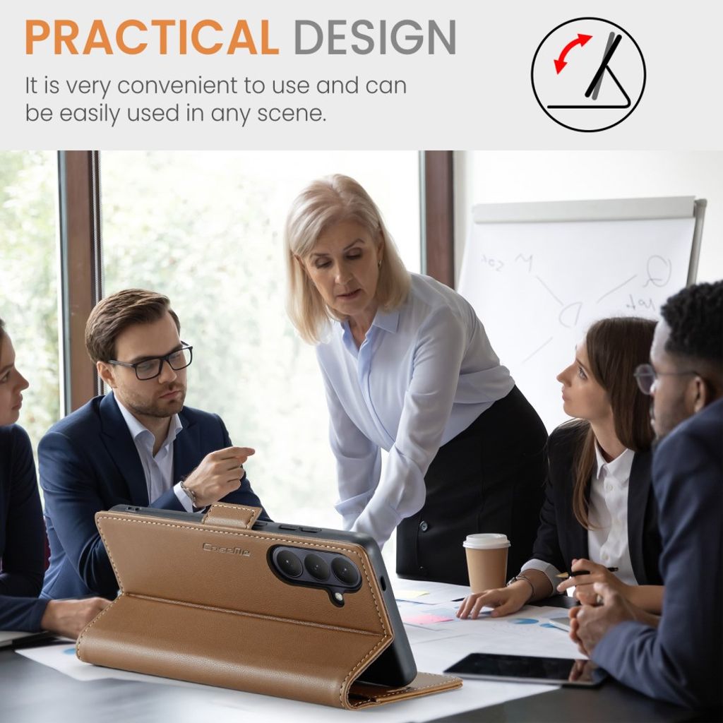 Samsung Galaxy S26 Plånboksfodral CASEME 023 Series RFID-blockerande – Brun