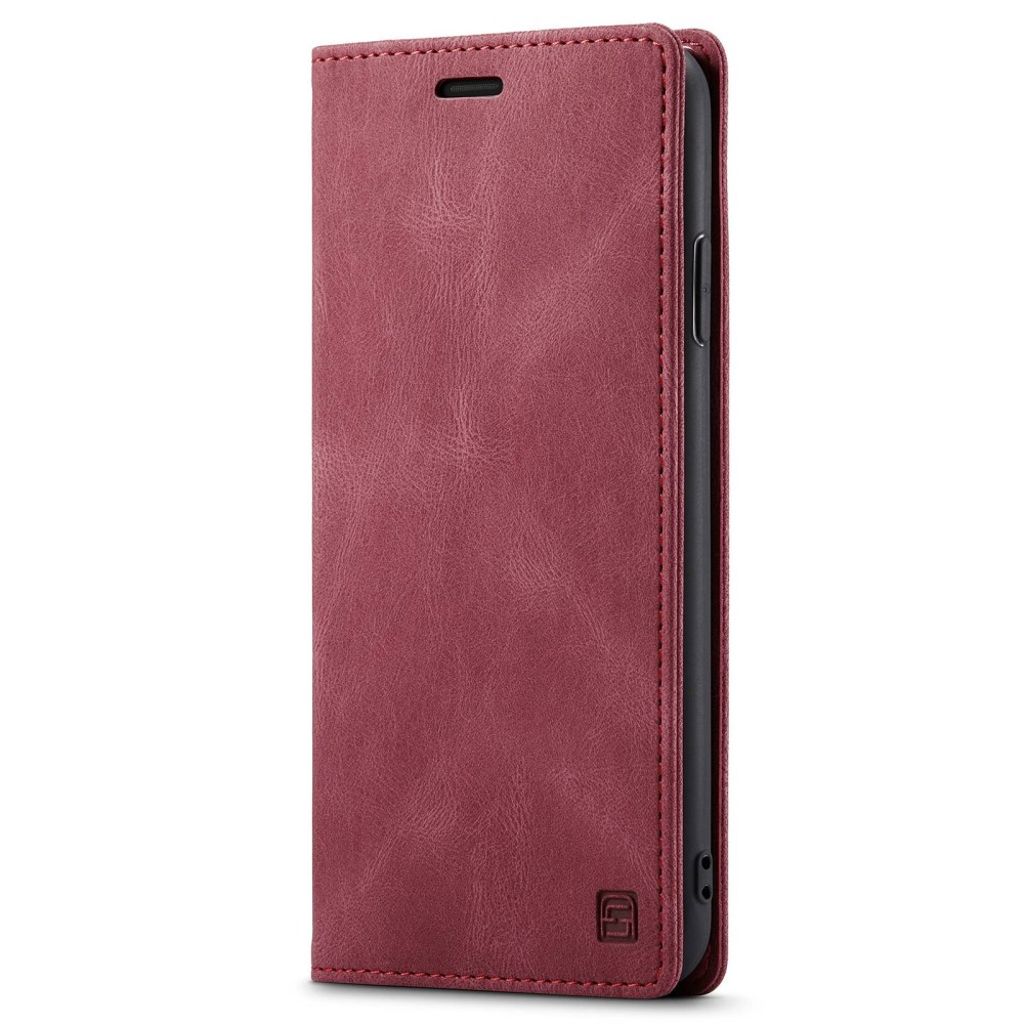 AUTSPACE iPhone X/XS Plånboksfodral RFID-blockerande Stativ – Röd