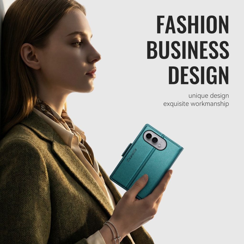 CASEME iPhone Duo Lompakkokotelo RFID-suojauksella - Vihreä
