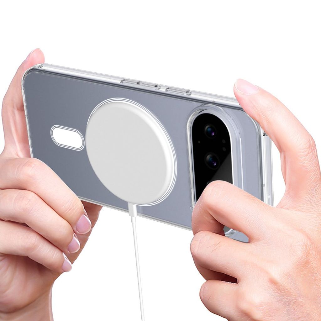 Google Pixel 11 Pro MagSafe Deksel med akrylbakside - Gjennomsiktig