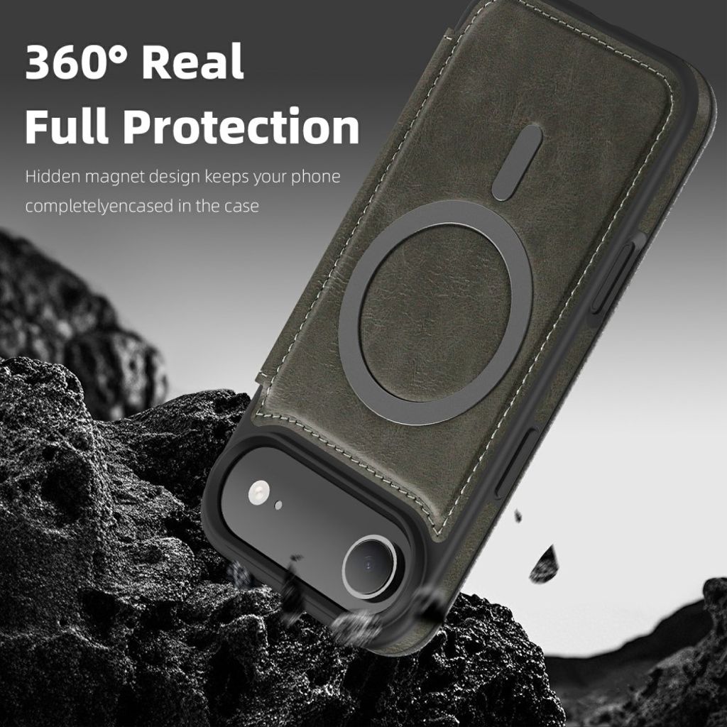 iPhone 17 Air MagSafe Cover with Card Slots - Grey