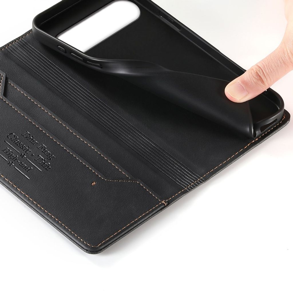 DIETFENG Google Pixel 11 Pro XL Plånboksfodral med RFID-blockering - Svart