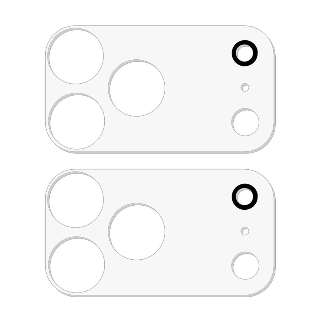 iPhone 18 Pron karkaistusta lasista valmistettu linssinsuoja, 2 kpl pakkaus - läpinäkyvä