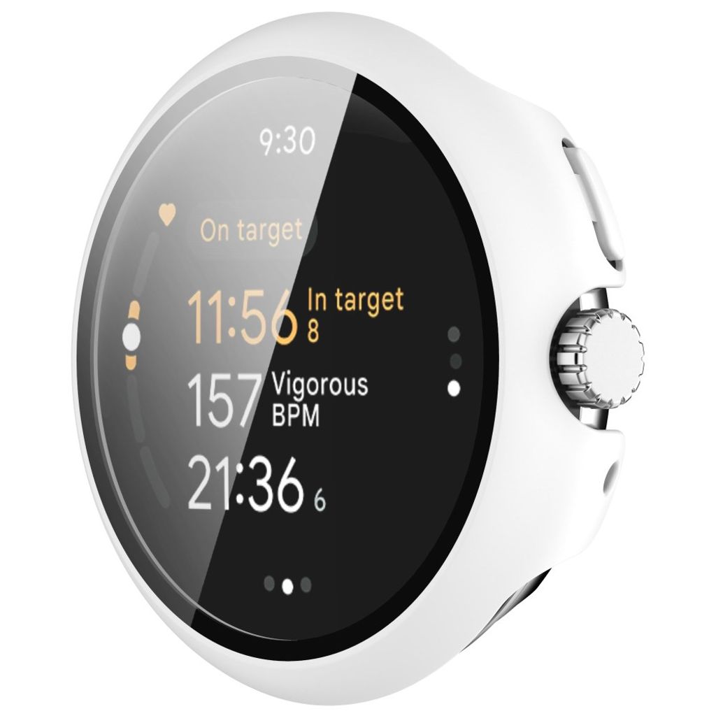 Google Pixel Watch 3 45 mmKuori, Näytönsuoja - valkoinen