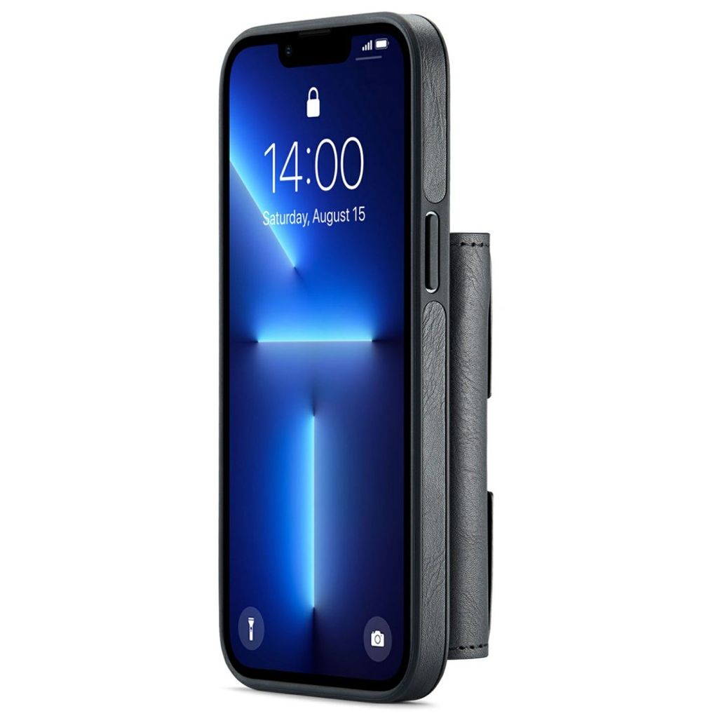 DG.MING iPhone 13 Pro Max Lompakkokuori Magneettinen - Musta