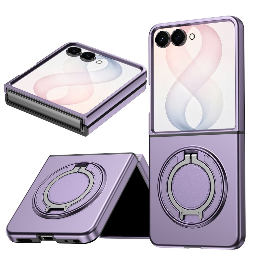 Samsung Galaxy Z Flip8 MagSafe kuori rengasjalustalla - Violetti