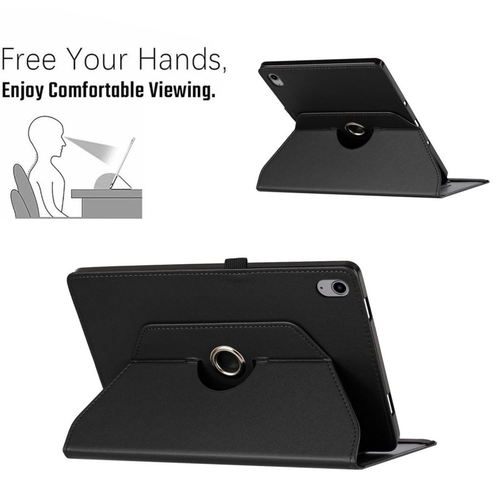 Samsung Galaxy Tab S12 Plus Flip cover med roterende stativ - Sort