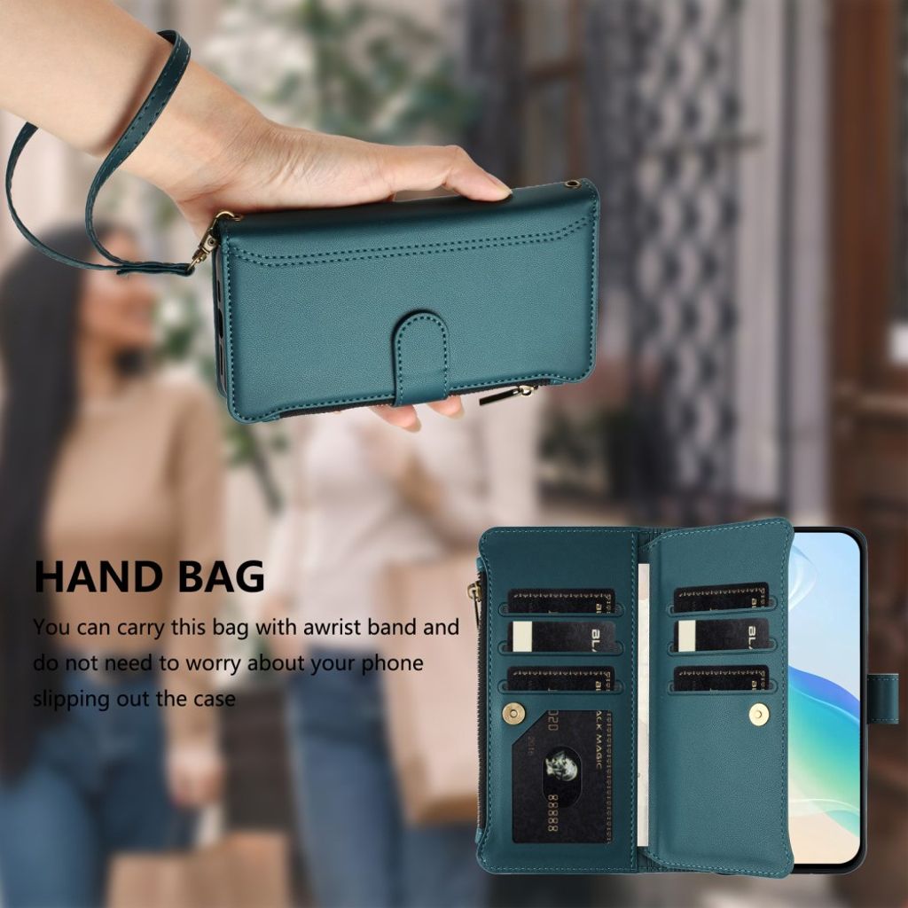 Xiaomi 15T Pro Kotelo 9 Korttipaikka - Tummanvihreä