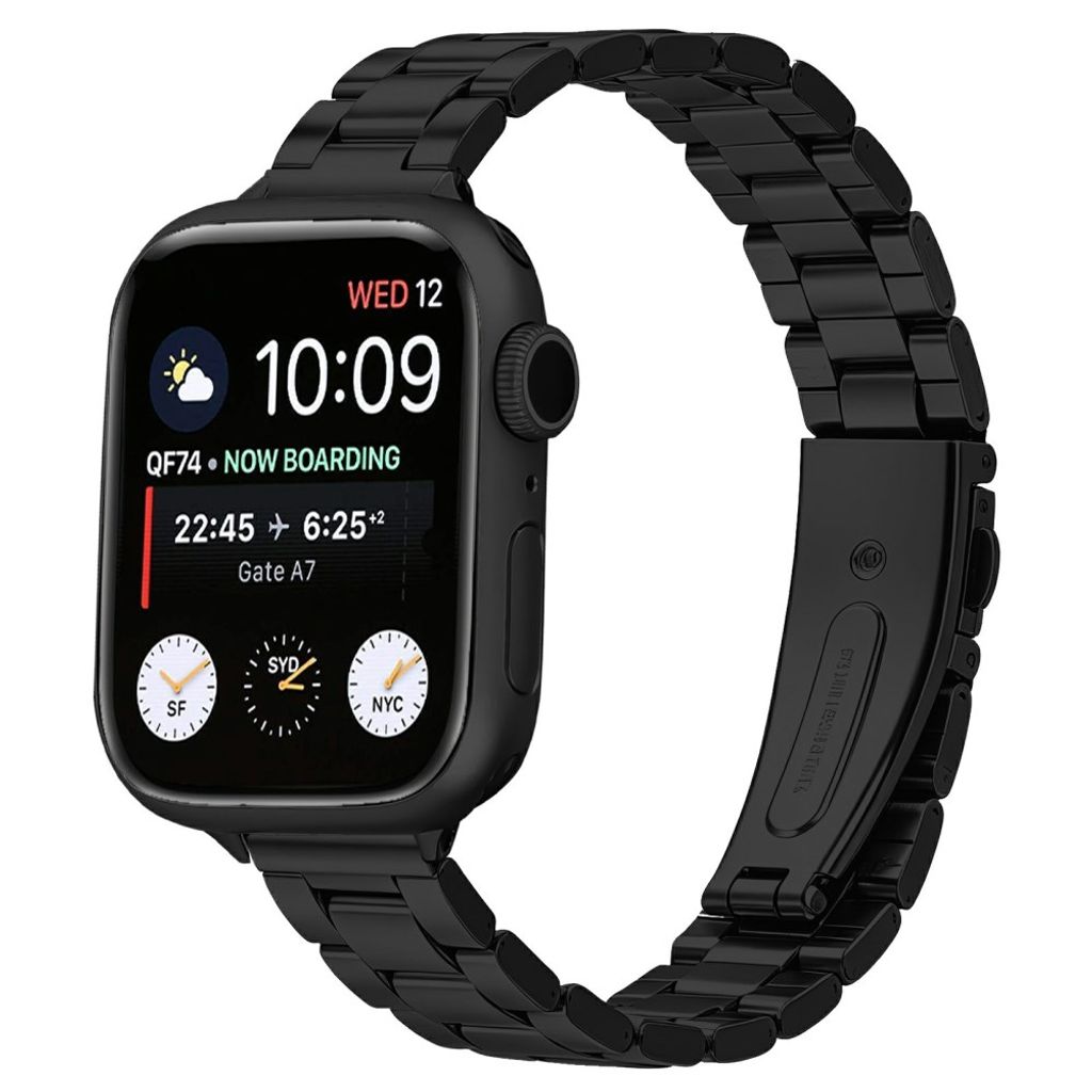 Apple Watch 49/46/44/42mm Klockarmband i rostfritt stål - Svart