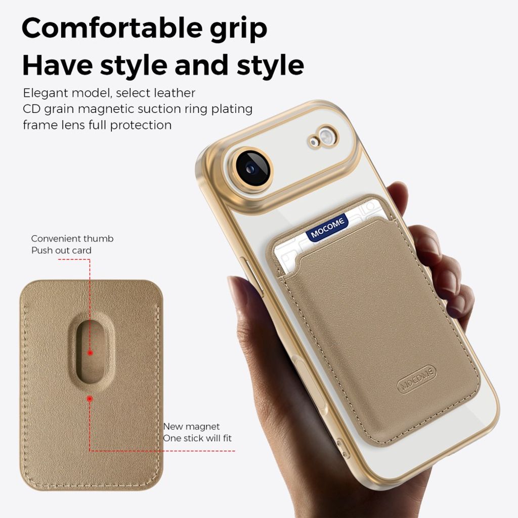 iPhone Air MagSafe Kuori Irrotettavalla Kortin haltijalla - Desert Gold