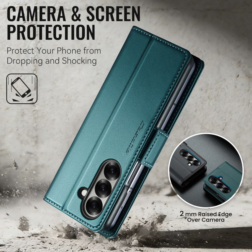 CASEME Samsung Galaxy Z Fold8 Ultra Flip Cover med RFID blokering - Grøn