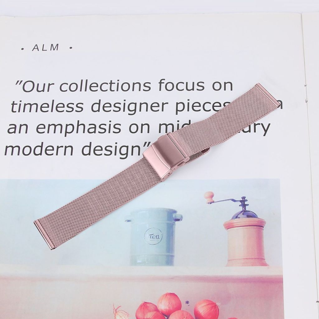 Garmin Vivoactive 4S/Vivomove 3S Watch Band Milanese - Pink