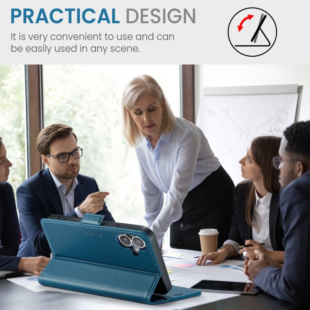 CASEME iPhone 16 Cover with Card Slots - Blue