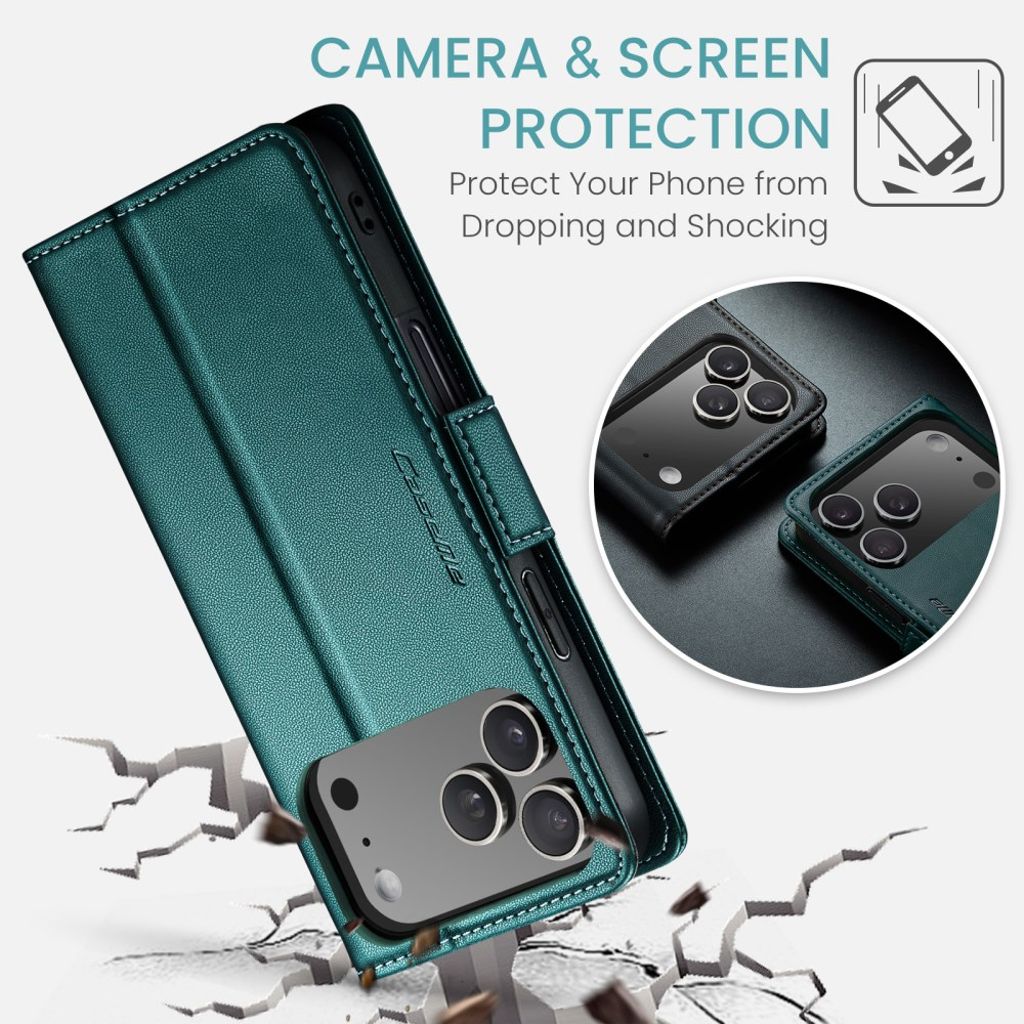 CASEME iPhone 17 Pro Max Etui med Kortspor - Grønn