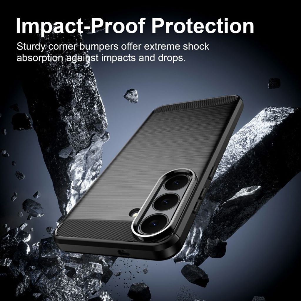 Samsung Galaxy S26 FE Deksel Karbonfibertekstur TPU - Svart