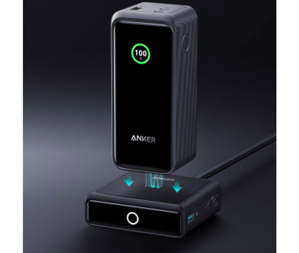 Anker Prime PowerBank Bordoplader 100W 1x Pogo Pin / 1x USB-C / 2x USB-A