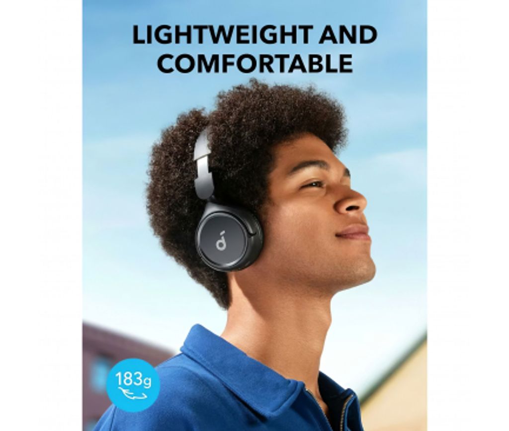 Anker SoundCore H30i Bluetooth-hodetelefoner med multipunkt – svart