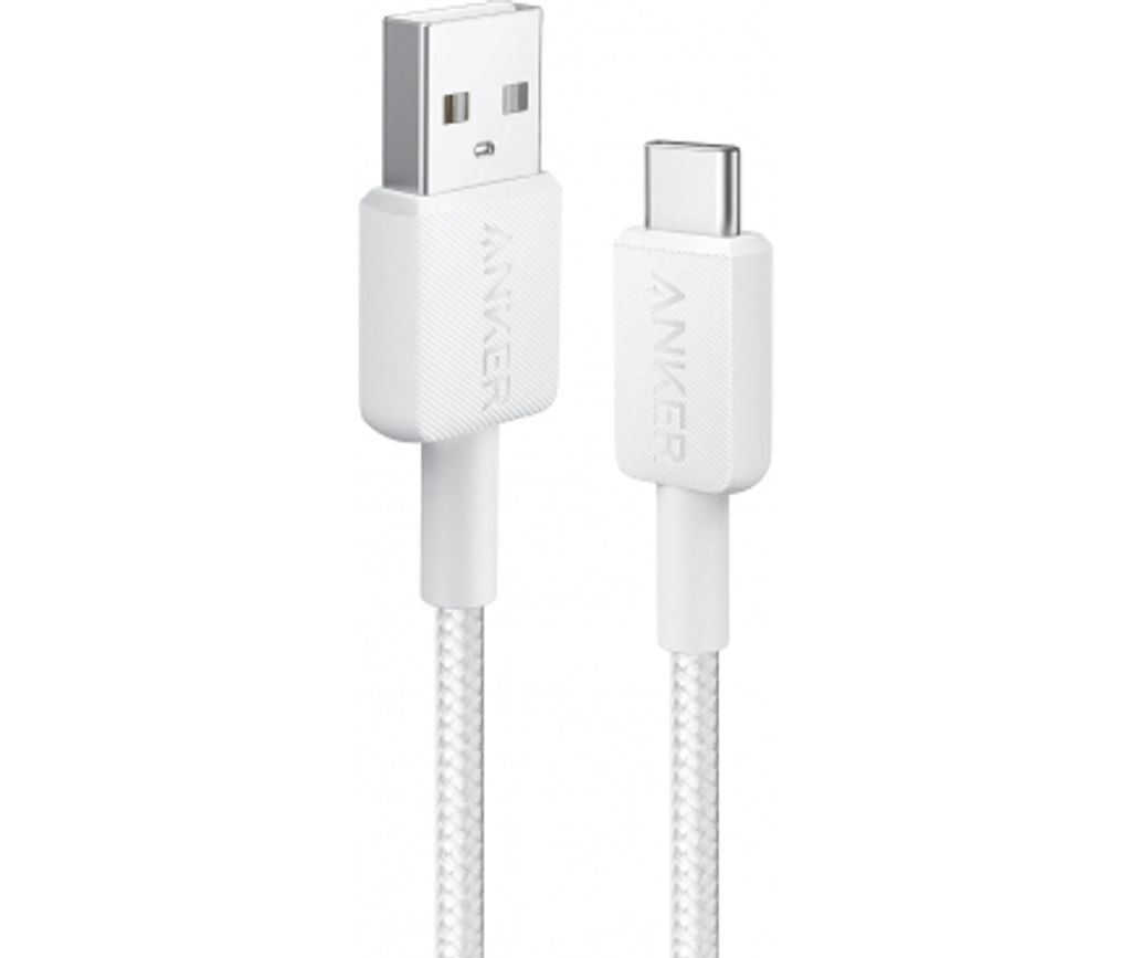 Anker 322 USB-A till USB-C kabel 18W – Vit