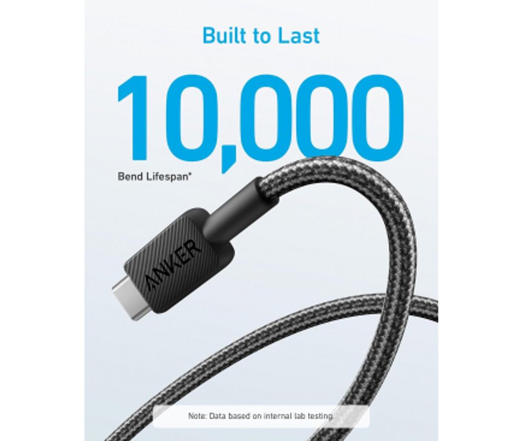 Anker 322 USB-A til USB-C-kabel 18W 1,8m – Svart