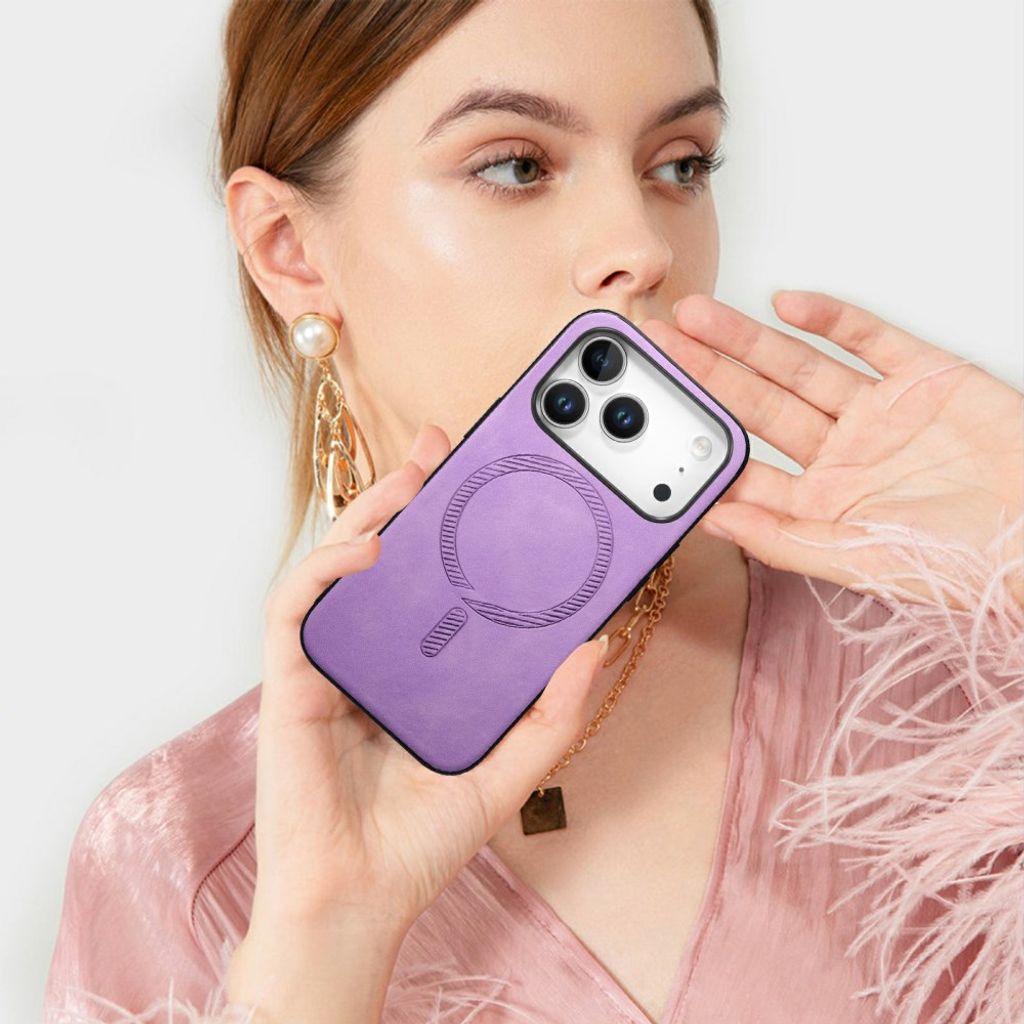 iPhone 18 Pro & iPhone 17 Pro Case MagSafe Kompatibel Kunstlæder - Brun
