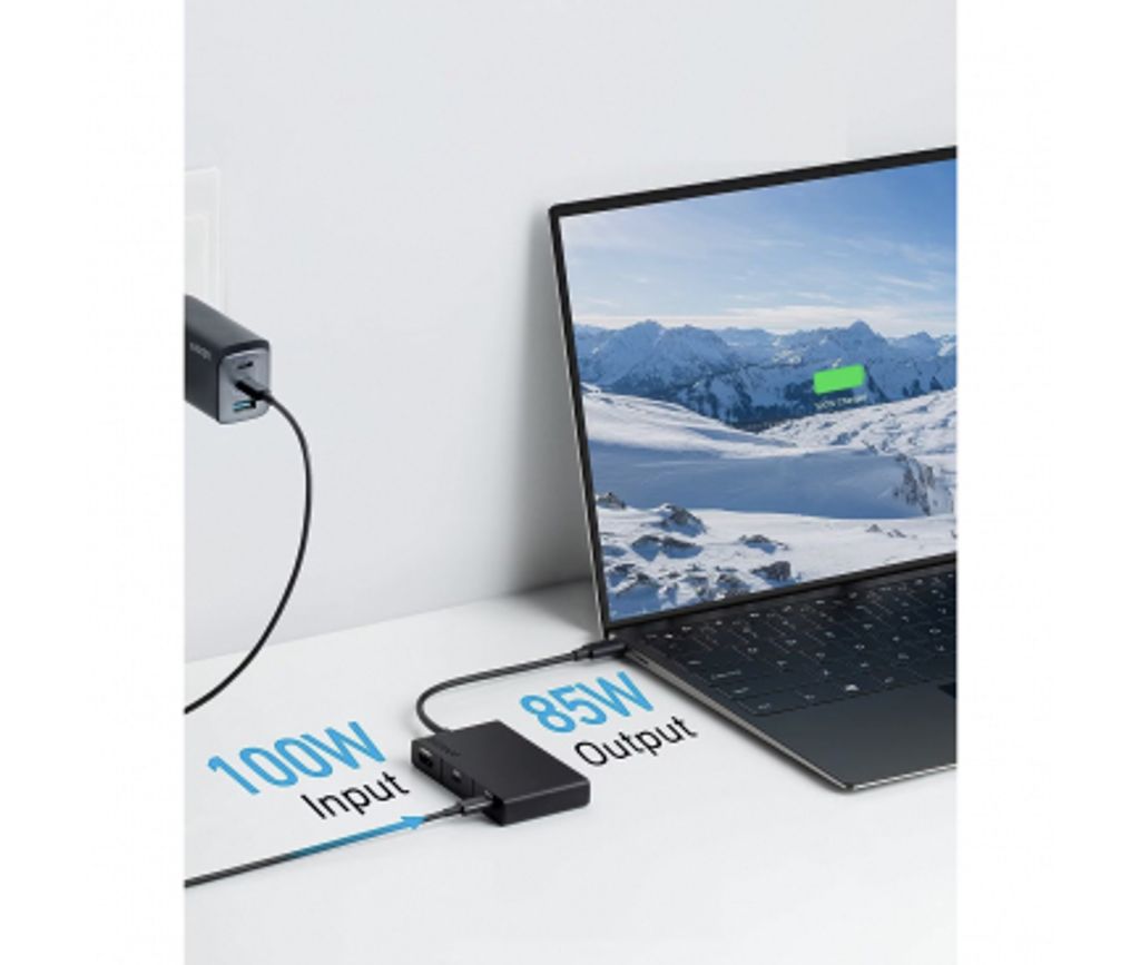 Anker 332 USB-C-keskitin 5-in-1 2x USB-A / 2x USB-C / 1x HDMI - musta