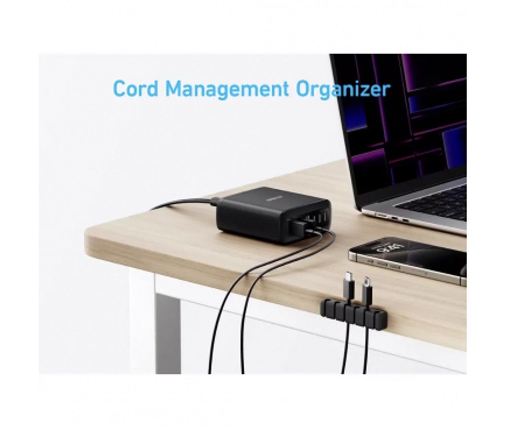 Anker Bordoplader 112W 3x USB-C/3x USB-A – Sort