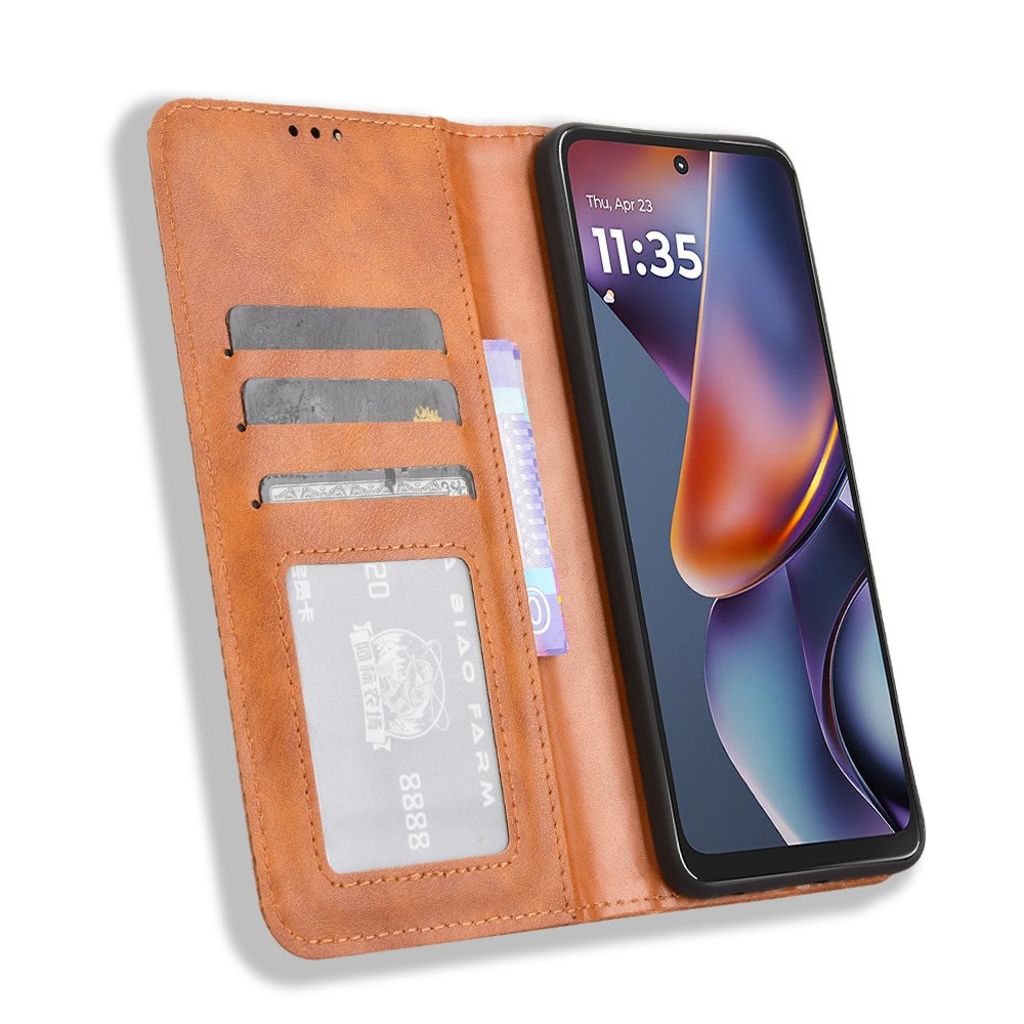 Motorola Moto G (2025) Plånboksfodral - Brun