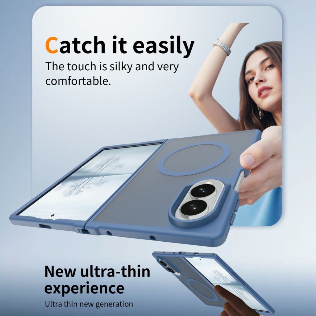 Samsung Galaxy Z Fold8 MagSafe cover med akrylbagside - Blå