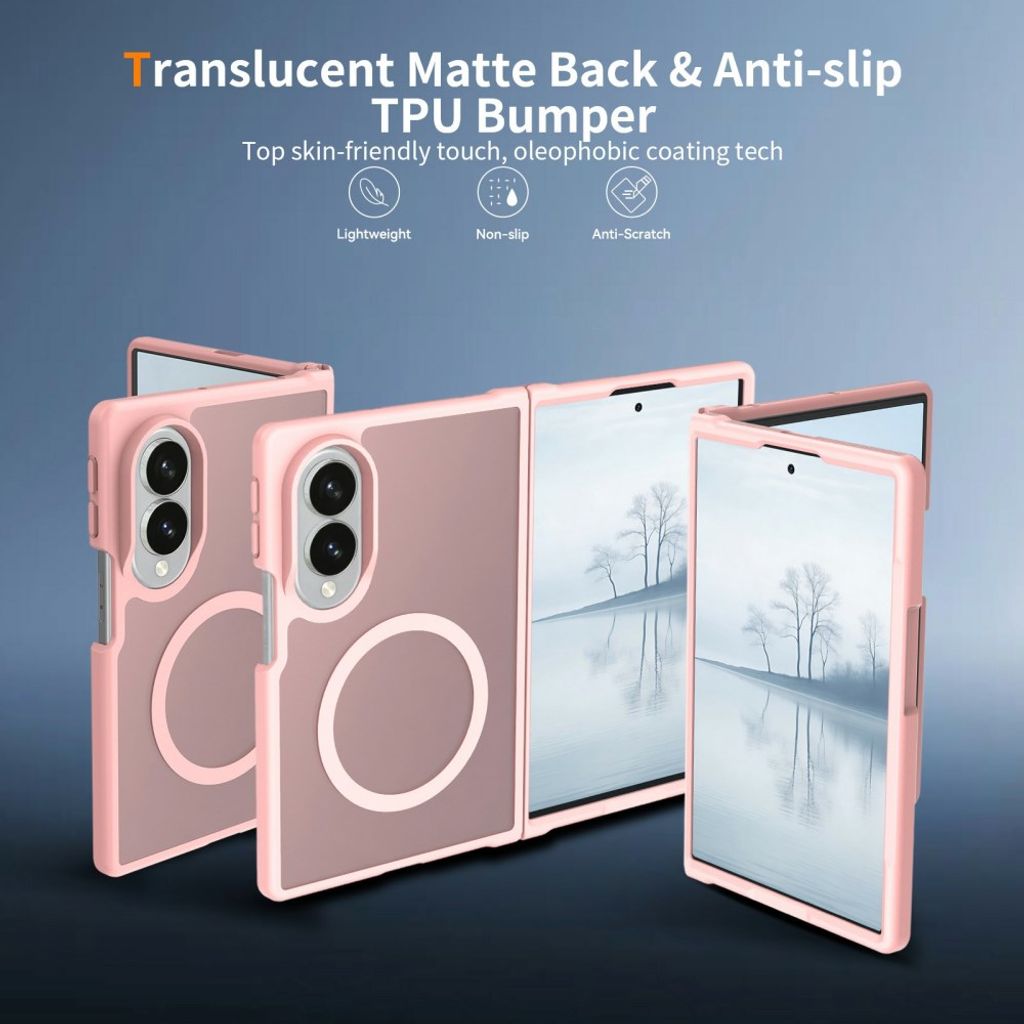Samsung Galaxy Z Fold8 MagSafe cover med akrylbagside - Lyserød