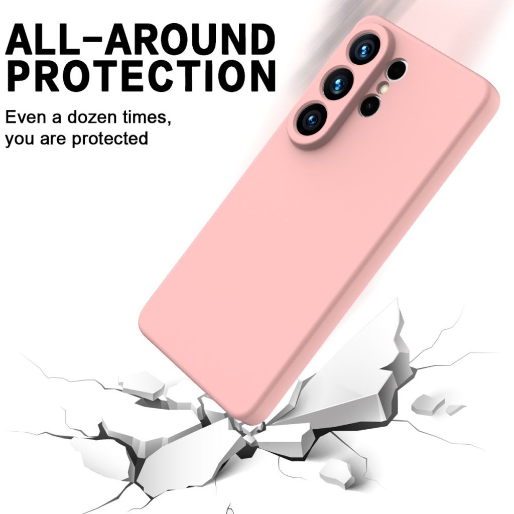 Samsung Galaxy S26 Ultra Cover Silikone med Håndrem - Pink