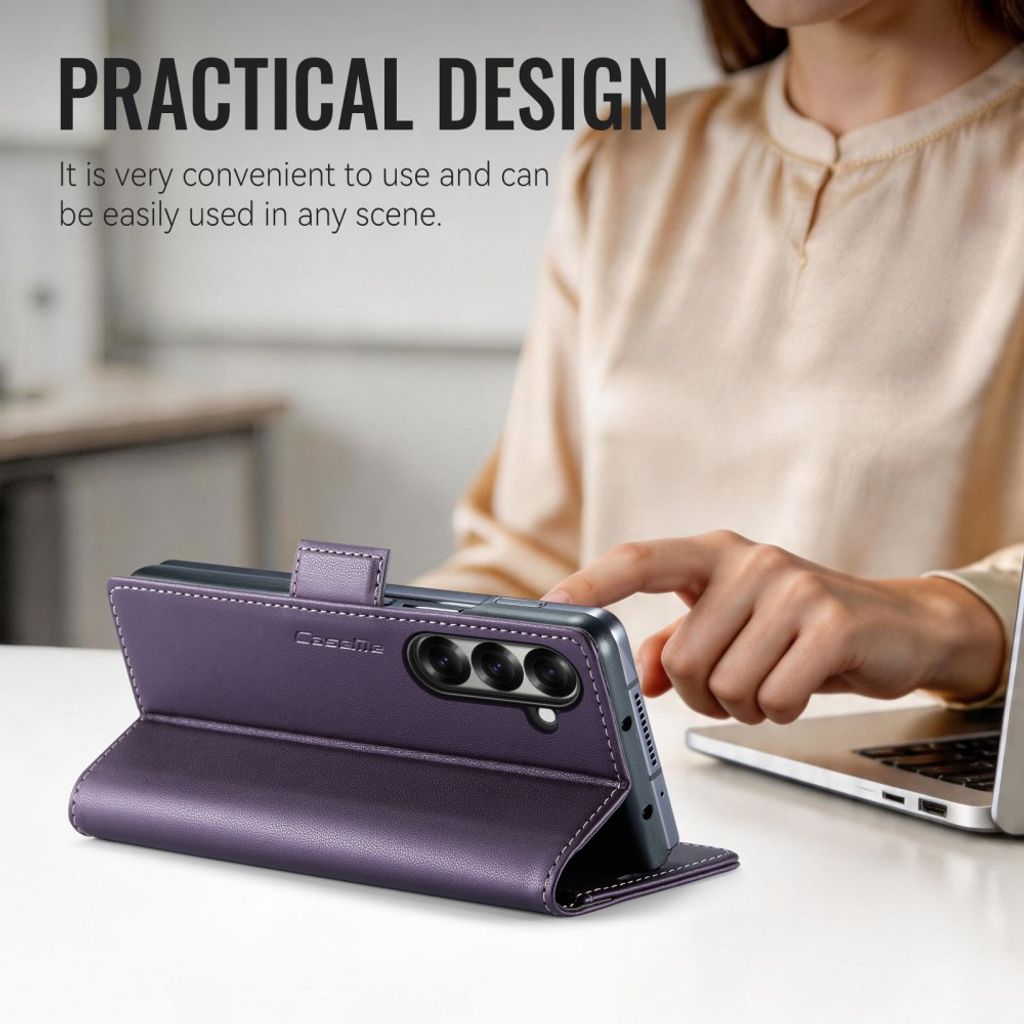 CASEME Samsung Galaxy Z Fold8 Ultra Flip Cover med RFID blokering - Lilla