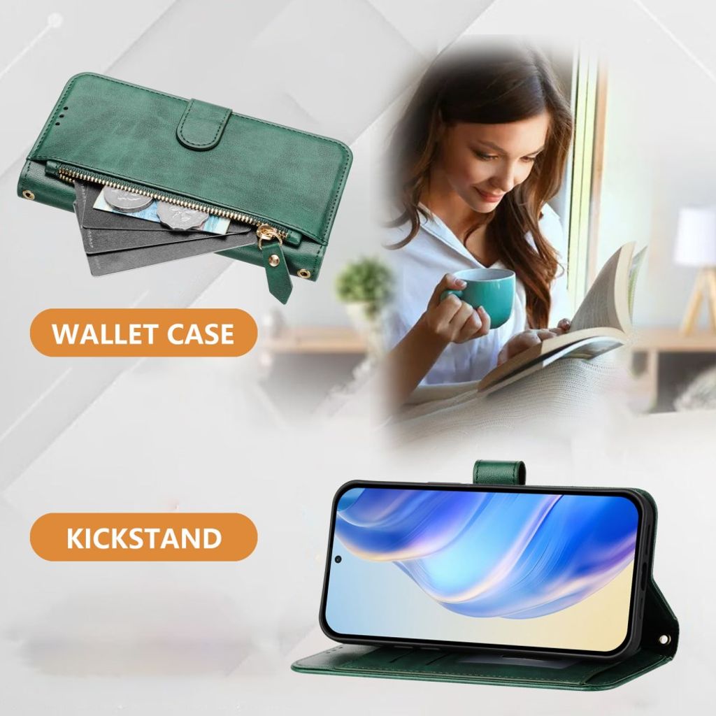 Xiaomi 15T Etui med Kortplads - Grøn