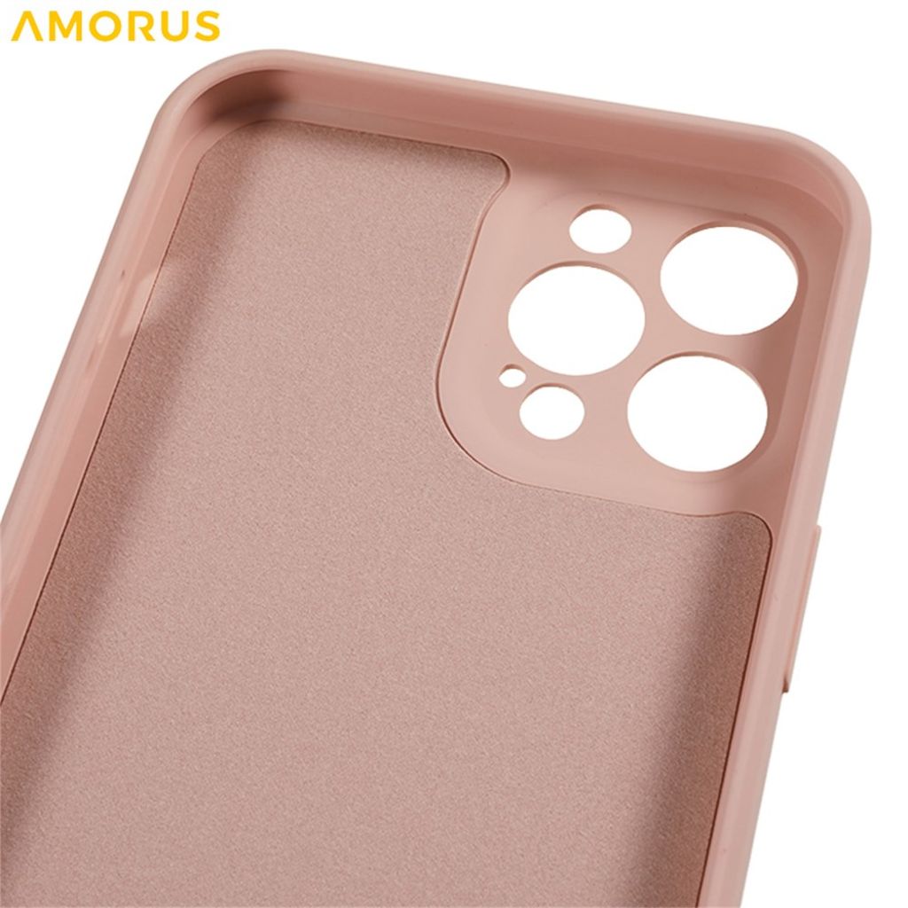 AMORUS iPhone 12 Pro Max TPU Cover - Lyserød