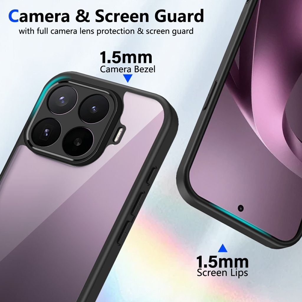 Xiaomi 17T Läpinäkyvällä takaosalla varustettu kuori - Musta