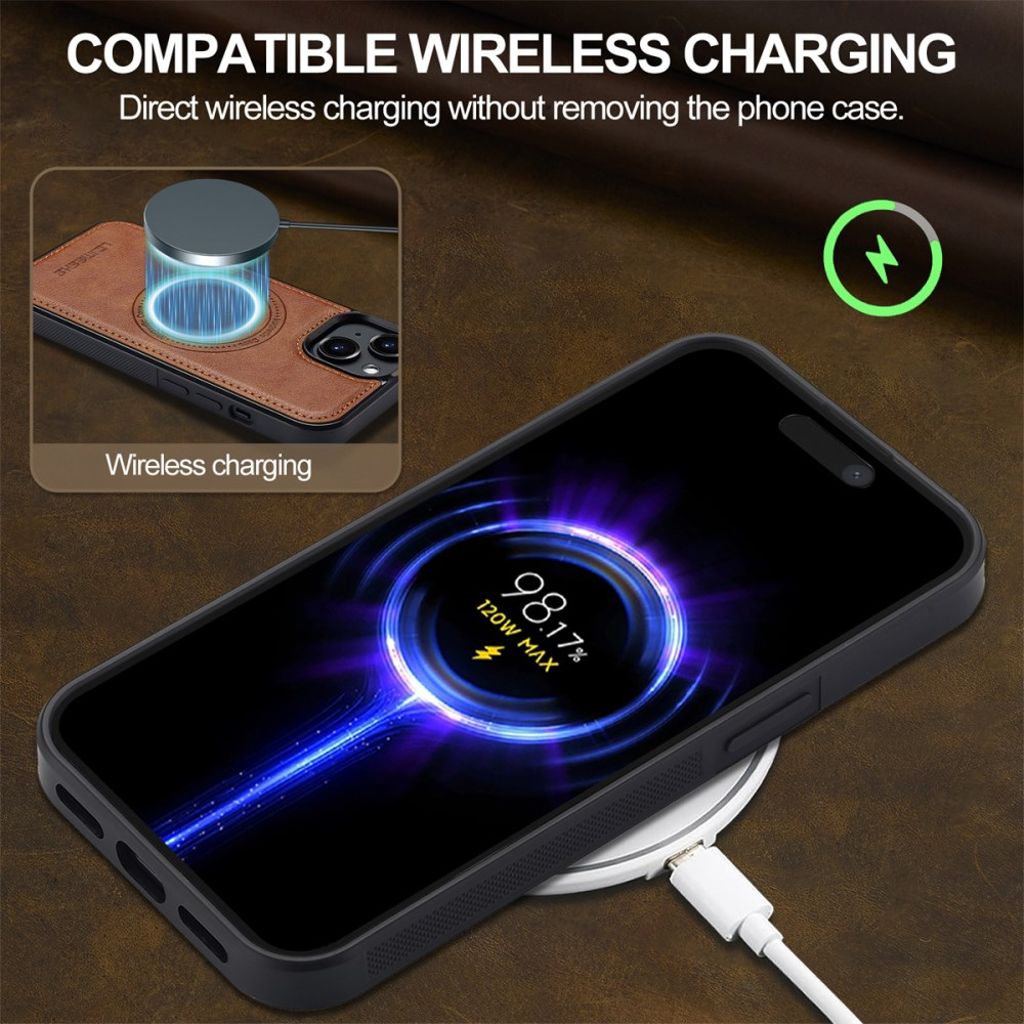 LC.IMEEKE iPhone 13 MagSafe Compatible Case - Brown