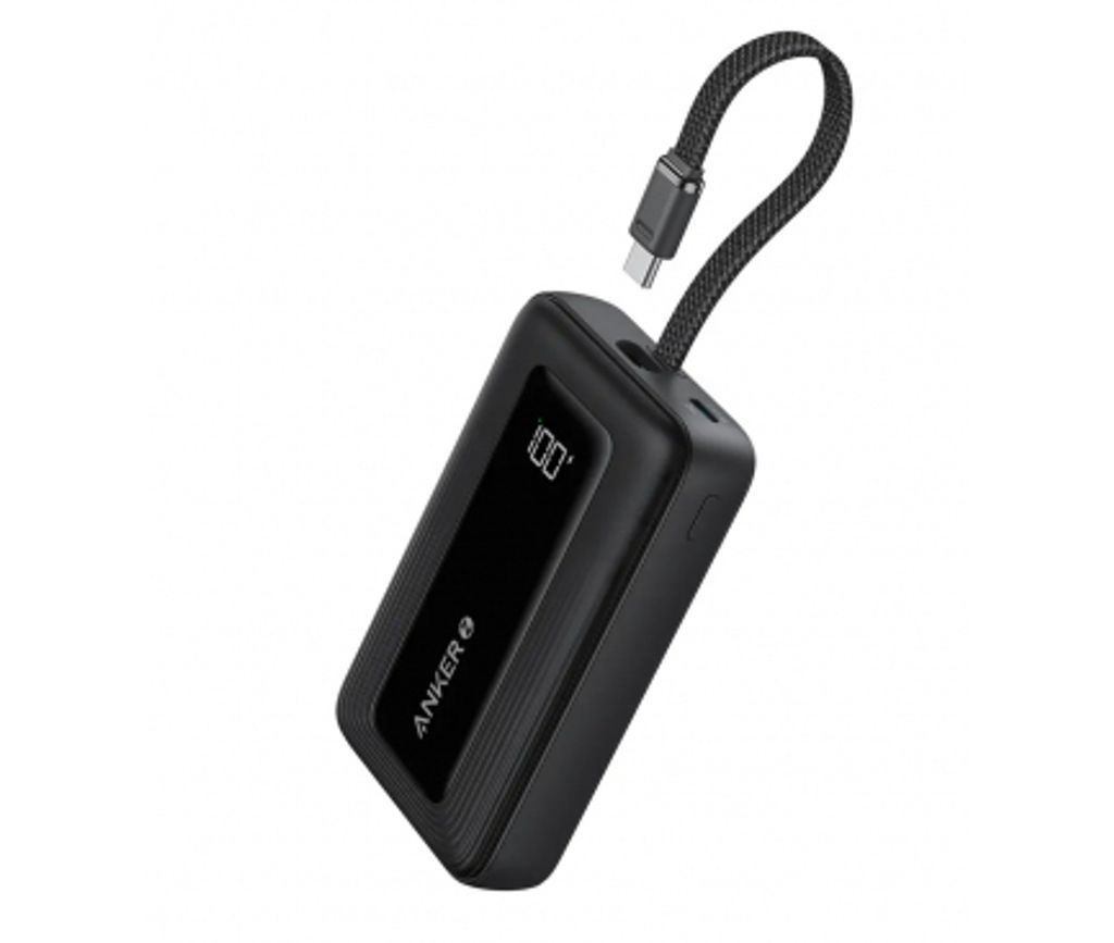 Anker Zolo Powerbank 10000mAh 30W QC+PD med USB-C-kabel – Svart