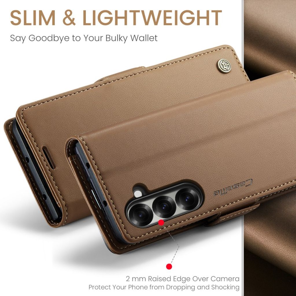 CASEME Samsung Galaxy Z Fold7 5G Fodral med RFID-blockering - Brun