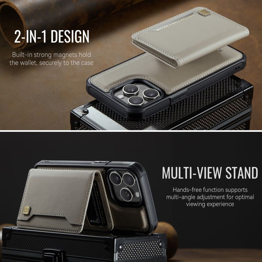 AUTSPACE iPhone 12 Pro Max Cover med Kortplads - Grå