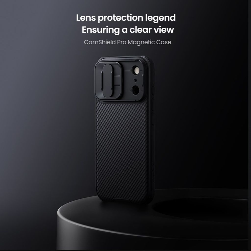 NILLKIN iPhone 18 Pro/17 Pro MagSafe-deksel med kamera-deksel – Svart