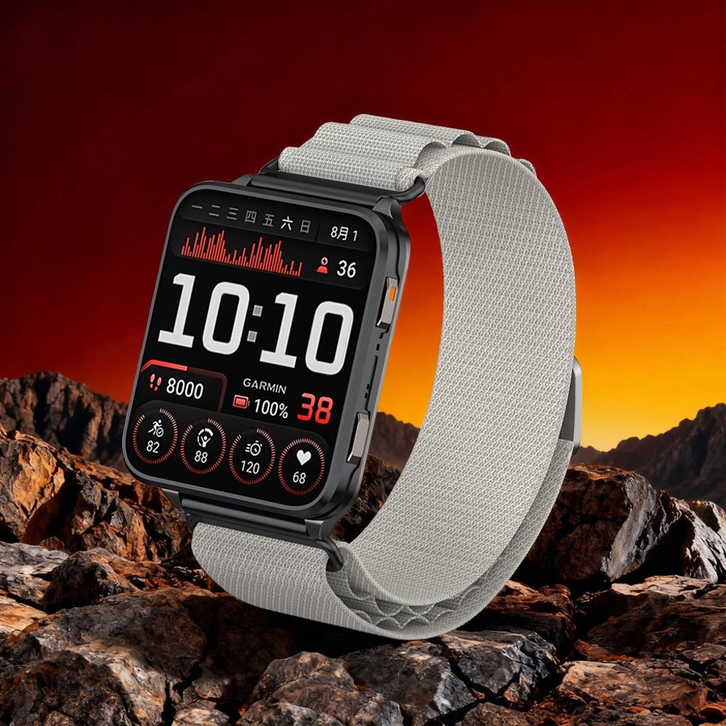 Garmin Venu X1/Fenix 8 Pro/Quatix 8 etc. Klockarmband Nylon – Vit