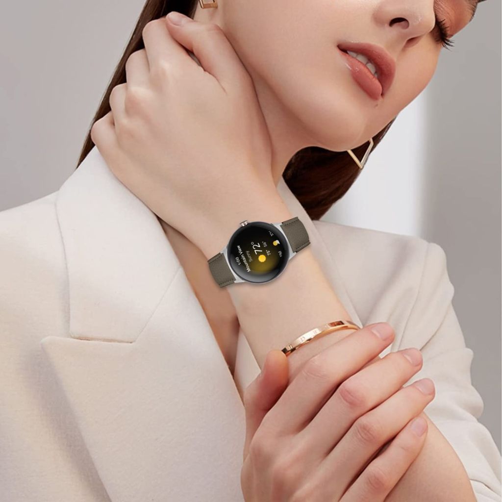 Google Pixel Watch 4 41 mm jne. kellonranneke nahkaa - harmaa