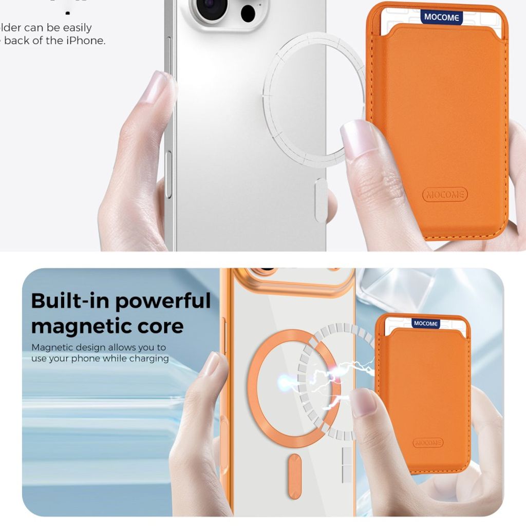 iPhone Air MagSafe-kuori irrotettavalla kortin haltijalla - Oranssi