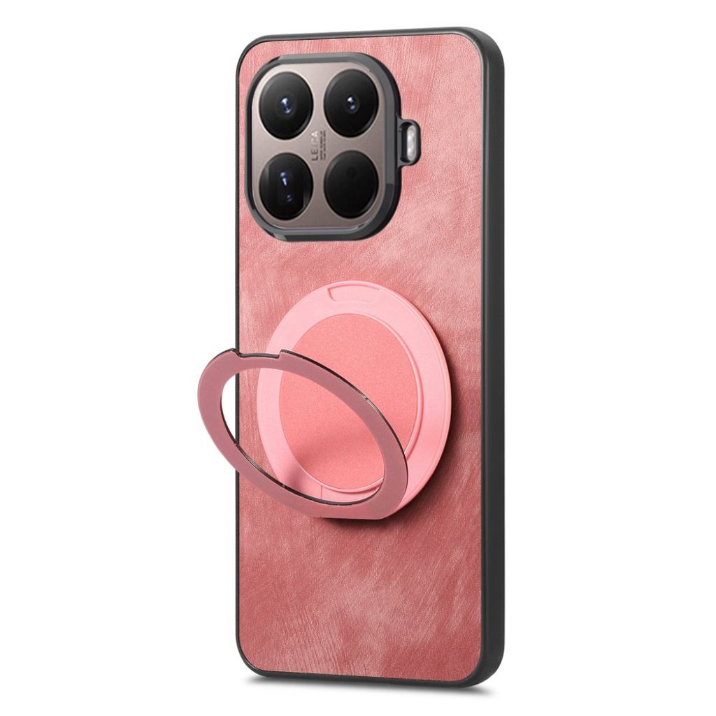 Xiaomi 17T Cover i PU-læder med ringstativ - Lyserød