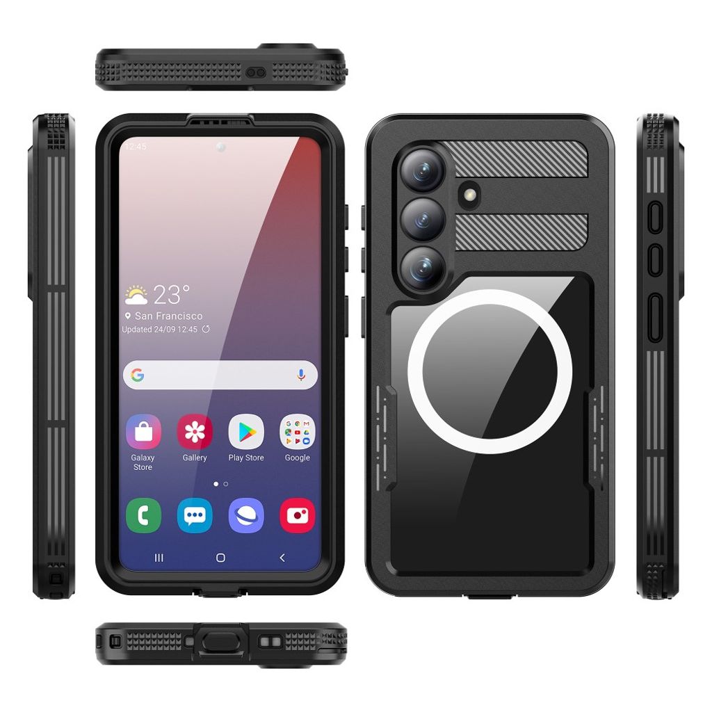 REDPEPPER Samsung Galaxy S26 MagSafe-deksel - Gjennomsiktig/Svart