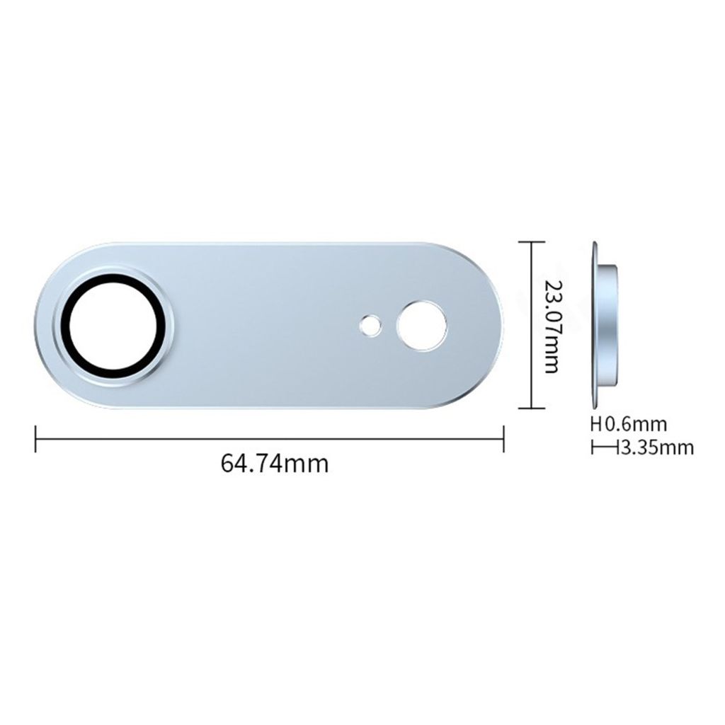 iPhone Air alumiiniseos ja karkaistusta lasista valmistettu linssisuoja - musta