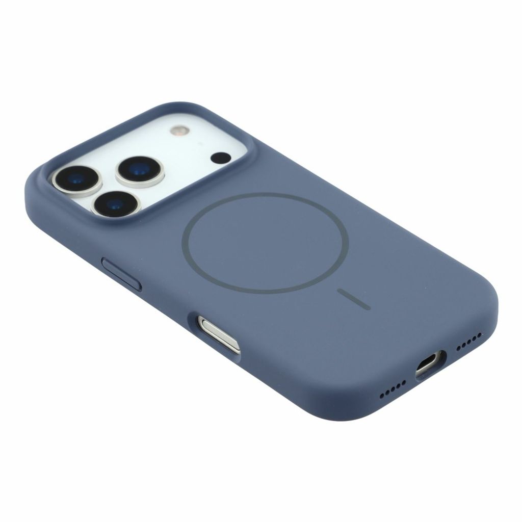 X-LEVEL iPhone 18 Pro Max/17 Pro Max MagSafe kuori silikonista - Tummansininen