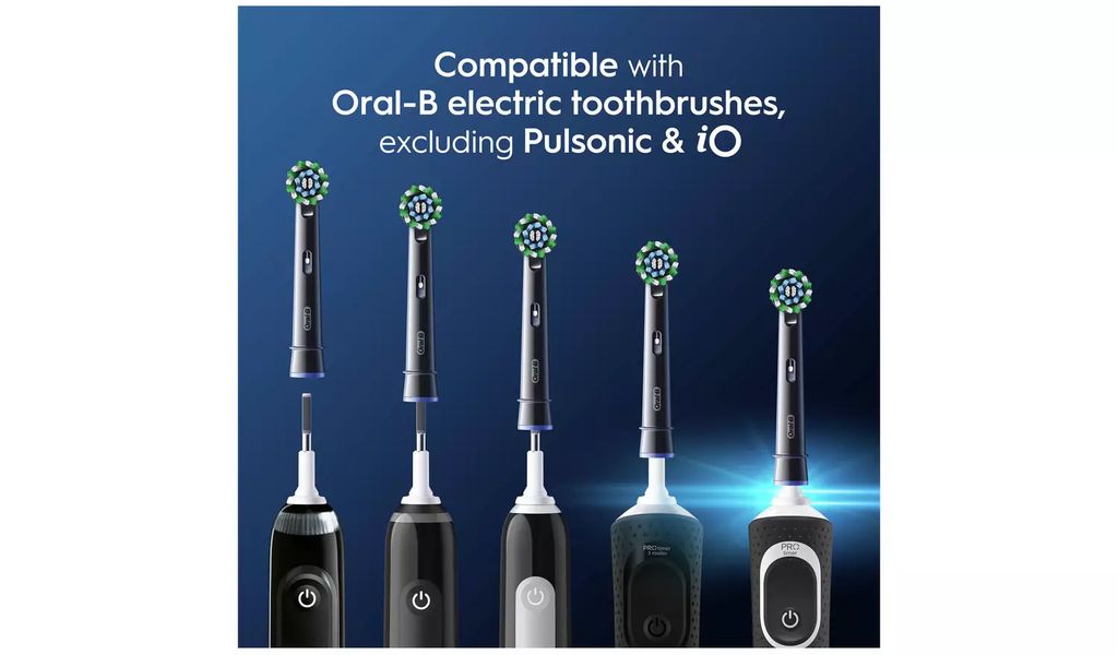 Oral-B tannbørstehode Vitality Pro, CrossAction 4-pakning svart