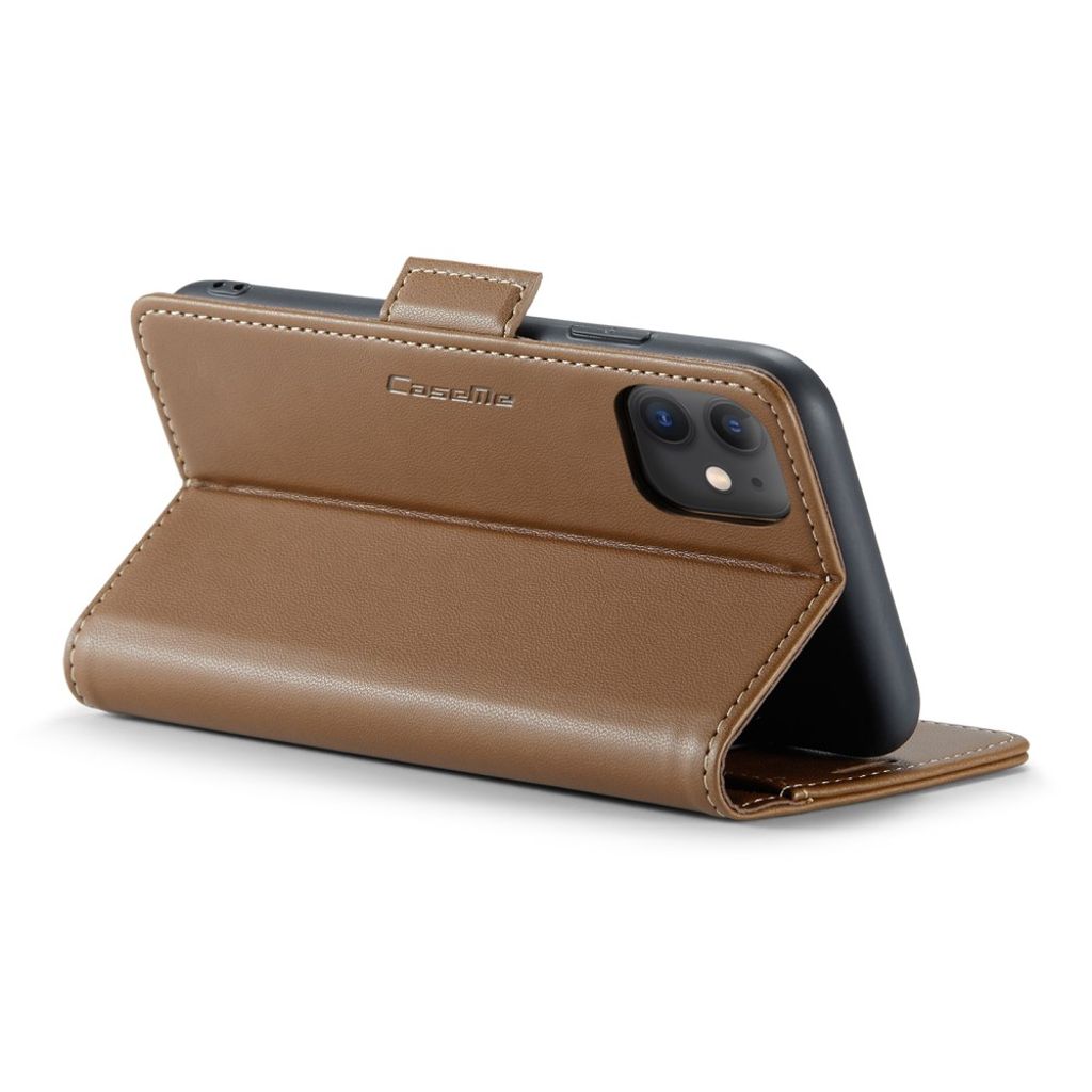 CASEME iPhone 11 Kotelo Korttipaikka - Ruskea